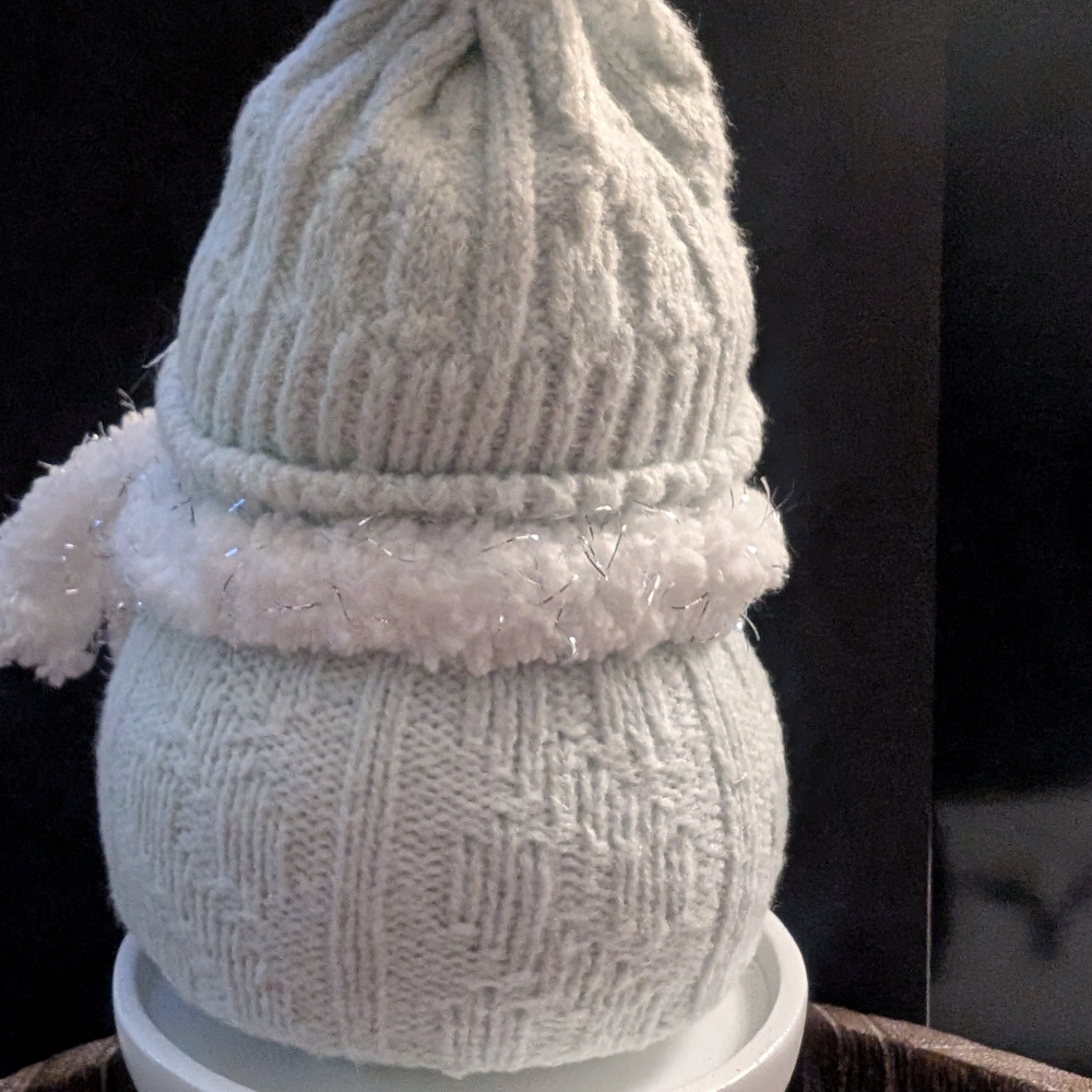 Cozy Baby Blue Snowman with Hat and Scarf - Picture 4 of 5